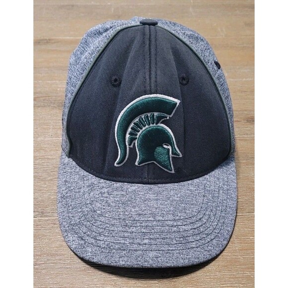 Michigan State Spartans Captivating Headwear Gray & Black Strapback Hat Cap - Picture 1 of 5